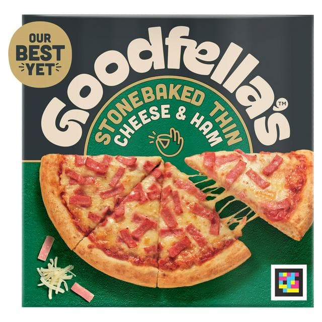 Goodfella's 351g Cheese & Ham Stonebaked Thin Pizza - gallery image 1