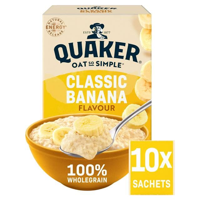 Quaker Oat So Simple Classic Banana Porridge Sachets 10x34.8g - gallery image 1