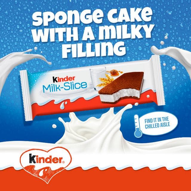 Kinder Milk Slice Chilled Snack Cake Bar Multipack 3x28g - gallery image 2