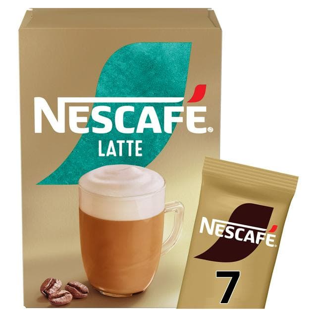 Nescafe Latte Instant Coffee Sachets x7 126g - gallery image 1