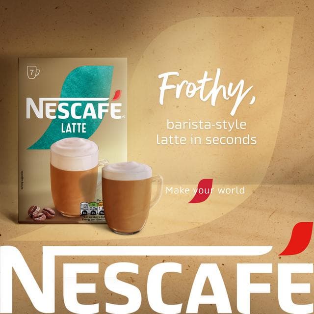 Nescafe Latte Instant Coffee Sachets x7 126g - gallery image 5
