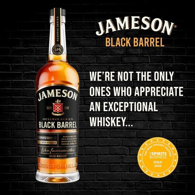 Jameson Black Barrel Triple Distilled Irish Whiskey 70cl - gallery image 3