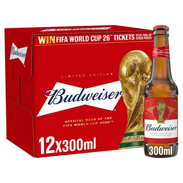 Budweiser Lager Beer Bottles 12x300ml - gallery image 1