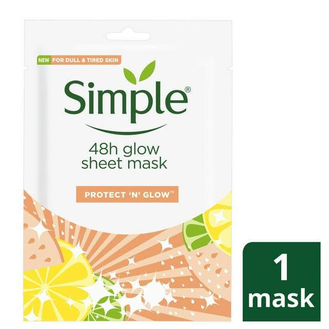 Simple Protect 'N' Glow Radiance Boosting Face Sheet Mask x1 - gallery image 1