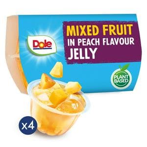 Dole Mixed Fruit In Peach Jelly Fruit Snacks 4x123g