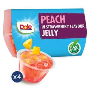 Dole Peach In Strawberry Jelly Fruit Snacks 4x123g