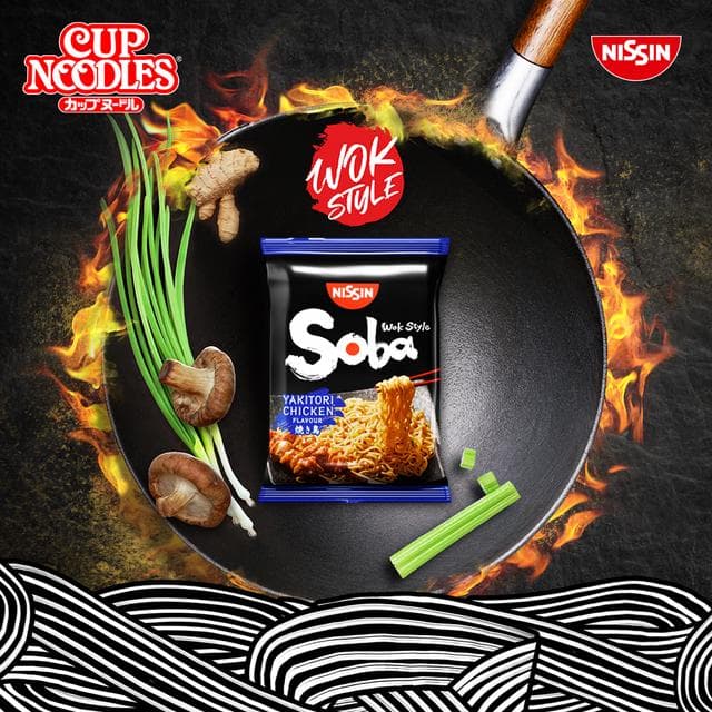 Nissin Soba Chilli Wok Style Stir Fry Noodles 111g - gallery image 2
