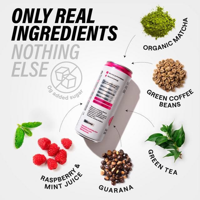 Brite Natural Focus + Energy Sparkling Raspberry Mint 330ml - gallery image 5