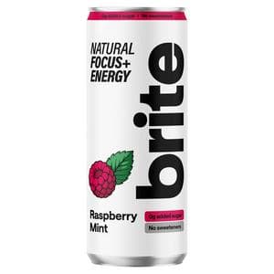 Brite Natural Focus + Energy Sparkling Raspberry Mint 330ml