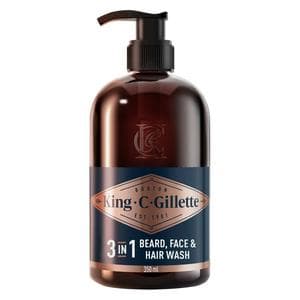 Gillette King C Mens Beard & Face Wash 350ml