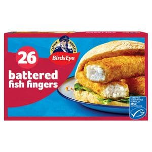 Birds Eye 26 x Crispy Battered Fish Fingers 728g