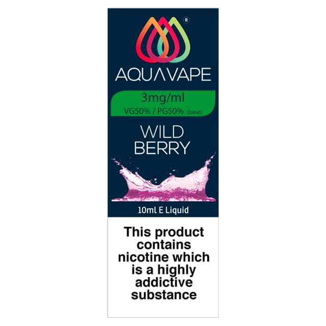 Aqua Vape Liquid Refill Wild Berry 3mg - gallery image 1