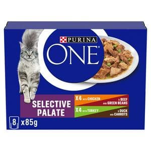 Purina One Mini Fillets Selective Palate Wet Cat Food 8 x 85g