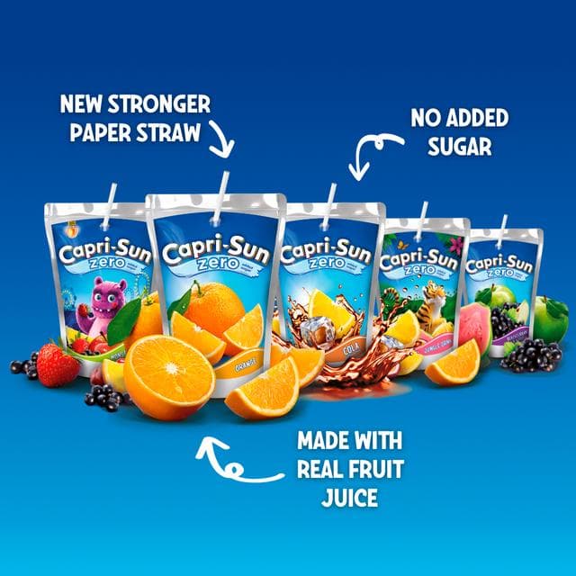 Capri Sun 4 x 200ml Zero Orange Kids Juice Drink - gallery image 2