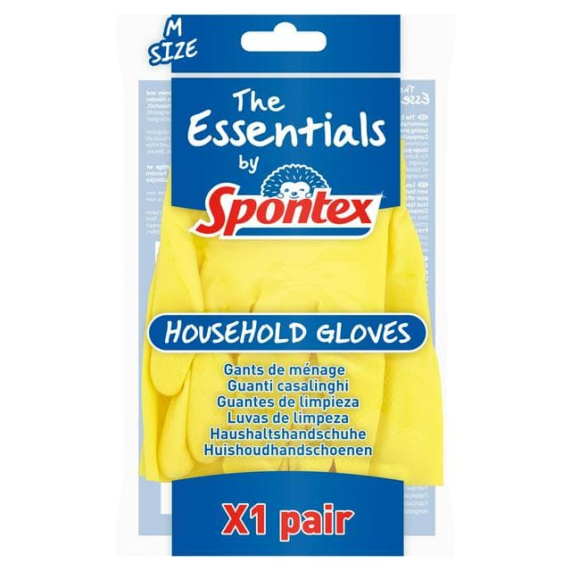 The Essentials by Spontex Household Gloves Medium - gallery image 1