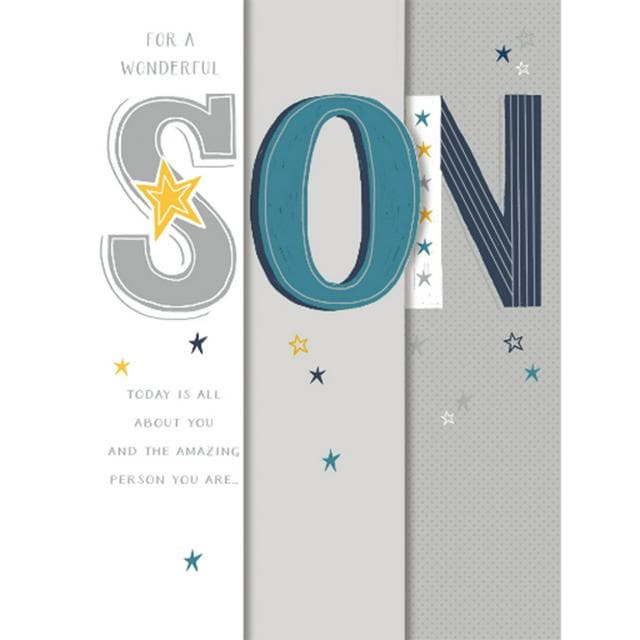 Gibson Happy Birthday For a Wonderful Son Greeting Card - gallery image 1