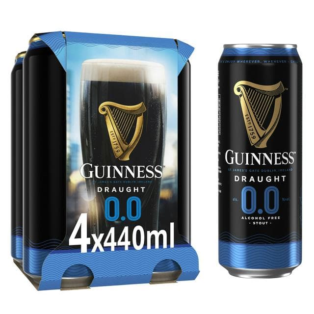 Guinness 0.0% Alcohol Free Stout Beer Cans 4 x 440ml - gallery image 1