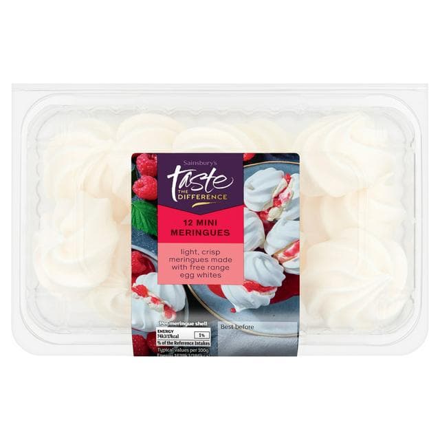 Sainsbury's Taste the Difference Mini Meringues x12 - gallery image 1