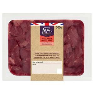 Sainsbury's 500g Silverside Diced Beef, Taste the Difference