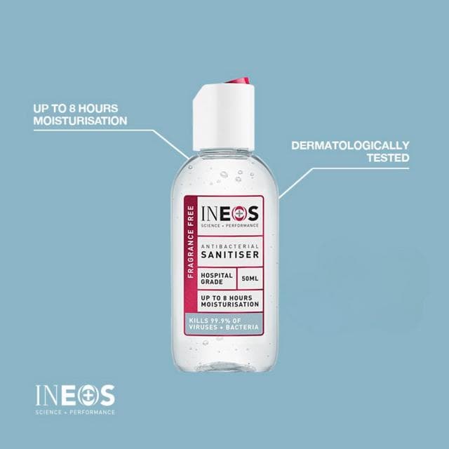 Ineos Antibacterial Anti Viral Hand Sanitiser Gel 50ml - gallery image 3