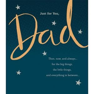 Carlton Happy Birthday Dad Card Just For You Gold Greeting Card