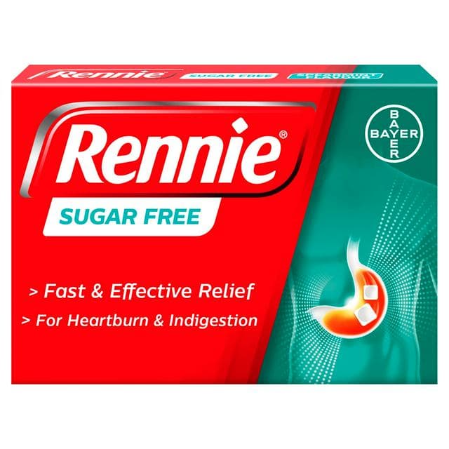 Rennie Sugar Free Heartburn Chewable Tablets Spearmint Flavour x72 - gallery image 1