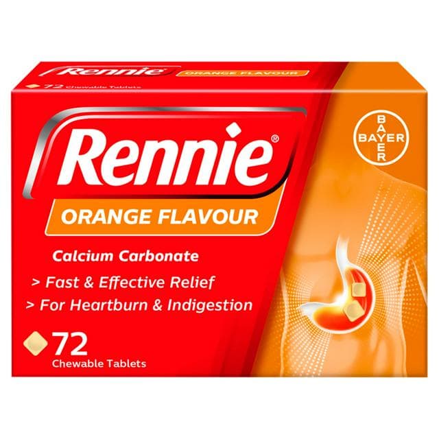 Rennie Orange Flavour Chewable Tablets x72 - gallery image 1