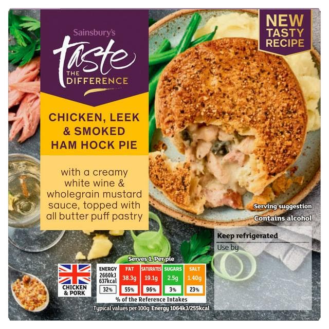 Sainsbury's Chicken Wiltshire Ham Hock & Leek Pie, Taste the Difference 250g - gallery image 1
