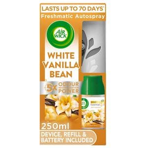 Air Wick White Vanilla Bean Freshmatic Autospray Kit Air Freshener 250ml
