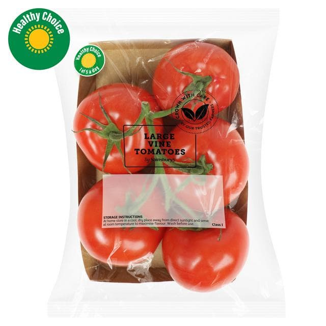 Sainsbury's Large Vine Tomatoes 500g - gallery image 1
