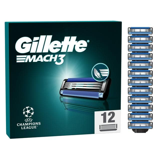 Gillette Mach 3 Men's Razor Blades x12 - gallery image 1
