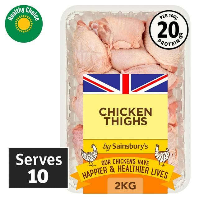 Sainsbury's 2kg British Fresh Chicken Skin on Thighs - gallery image 1