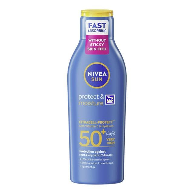Nivea Sun 200ml Protect & Moisture SPF 50+ Lotion - gallery image 1