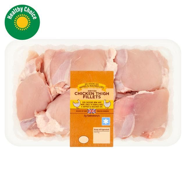 Sainsbury's 1kg British Chicken Thigh Fillets - gallery image 1