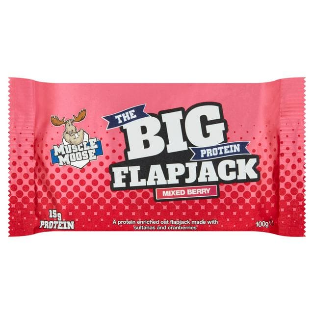Muscle Moose Big Protein Flapjack Mixed Berry 100g - gallery image 1