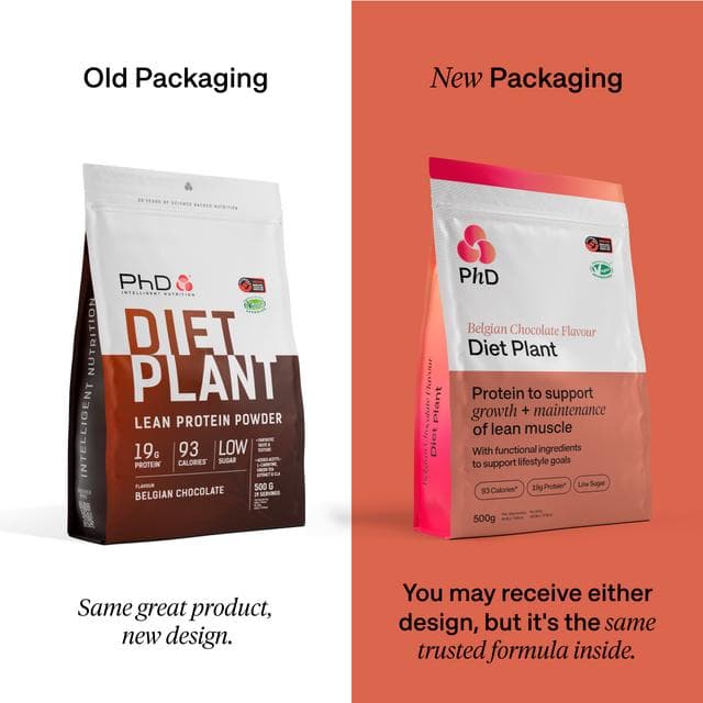 PhD Diet Plant Protein Powder Belgian Chocolate 500g - gallery image 2