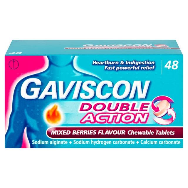 Gaviscon Double Action Heartburn & Indigestion Mixed Berries Tablets x48 - gallery image 2