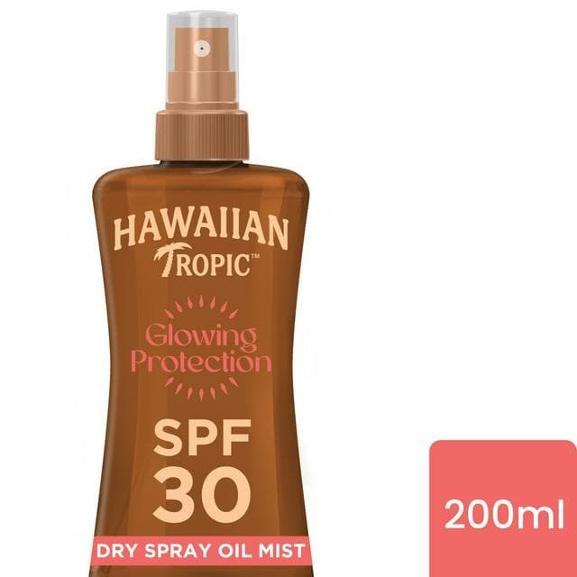Hawaiian Tropic Glowing Protection Sunscreen Dry Oil SPF 30 200ml - gallery image 1