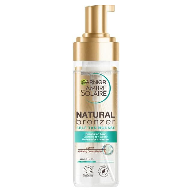 Garnier Ambre Solaire 200ml Natural Bronzer Self Tan Mousse - gallery image 1