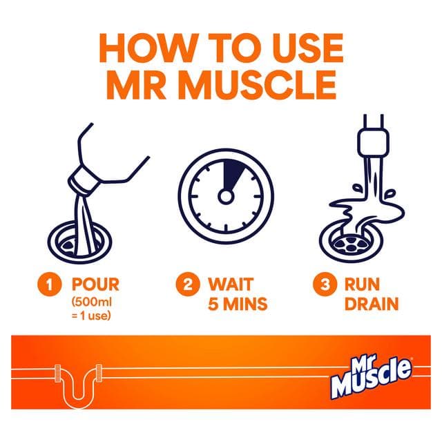 Mr Muscle Max Gel Drain Unblocker 1L - gallery image 2