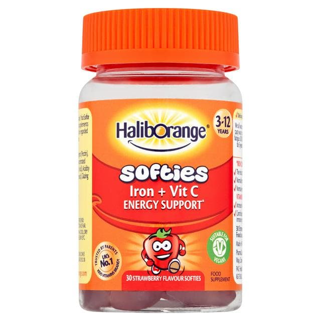 Haliborange Iron & Vitamin C Energy Support Strawberry Softies x30 - gallery image 1