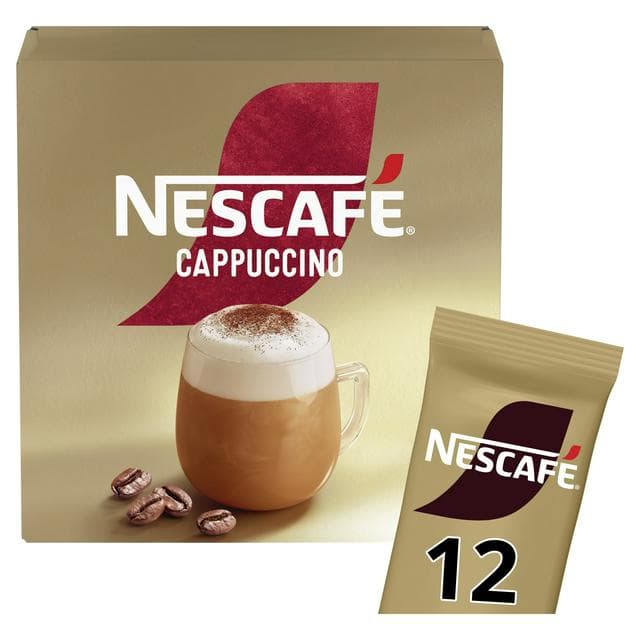 Nescafe Cappuccino Instant Coffee Sachets 12x15.5g - gallery image 1
