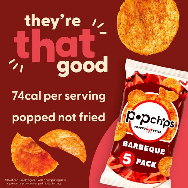 Popchips 5 x 17g Barbeque Multipack Crisps - gallery image 2
