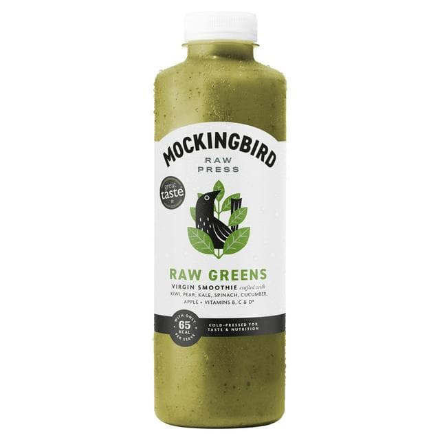 Mockingbird Raw Press 750ml Raw Greens, Kiwi, Spinach, Pear, Banana with Vitamins Smoothie - gallery image 1