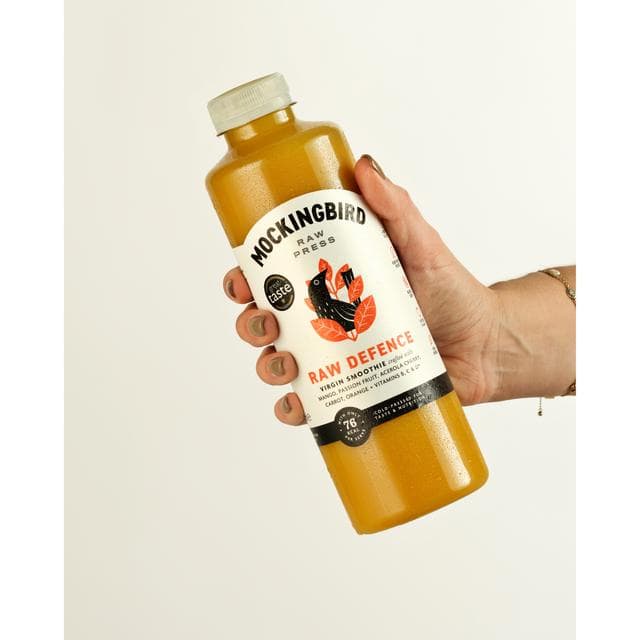 Mockingbird Raw Press 750ml Raw Defence, Mango, Passion Fruit, Carrot with Vitamins Smoothie - gallery image 3