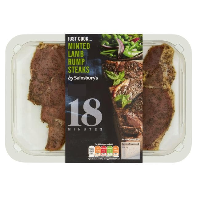 Sainsbury's Just Cook Minted Lamb Rump Steaks 300g - gallery image 1