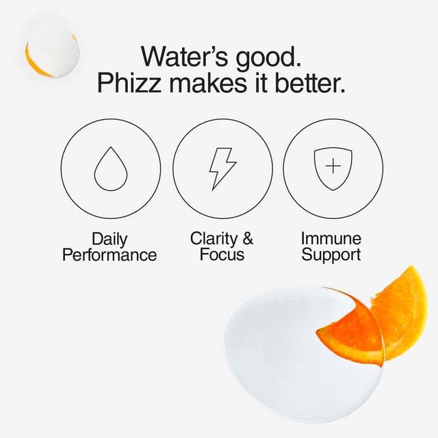 Phizz Daily 3-in-1 Hydration, Electrolytes & Vitamins Effervescent Tablets Orange x20 Tablets - gallery image 4