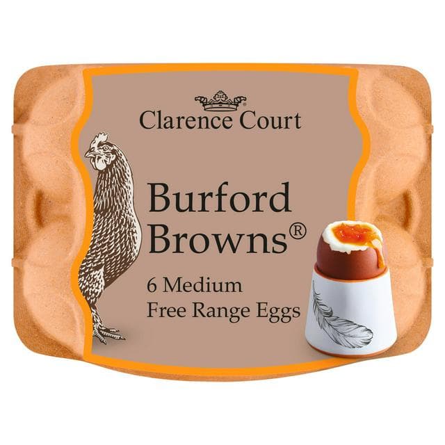 Clarence Court Mabel Pearmans's Burford Brown Medium Free Range Eggs x6 - gallery image 1