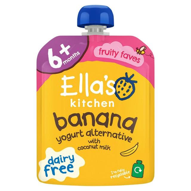 Ella's Kitchen Organic Dairy Free Coconut Yoghurt with Banana Baby Food Pouch 6+ Months 90g - gallery image 1