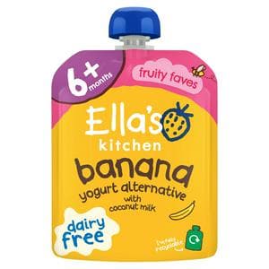 Ella's Kitchen Organic Dairy Free Coconut Yoghurt with Banana Baby Food Pouch 6+ Months 90g